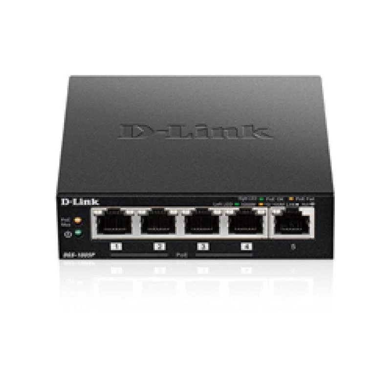 Switch di rete D-Link DGS-1005P/E unmanaged Gigabit Ethernet (10/100/1000) Power over Ethernet (PoE) nero
