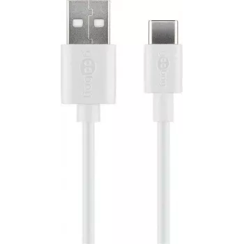 Wentronic 45563 1 m USB A USB C connettore maschio connettore maschio bianco cavo USB (45563)