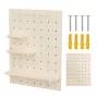 Organizer per cavi MACLEAN MC-131 WD in legno per montaggio da tavolo e a parete, portata max 20 kg