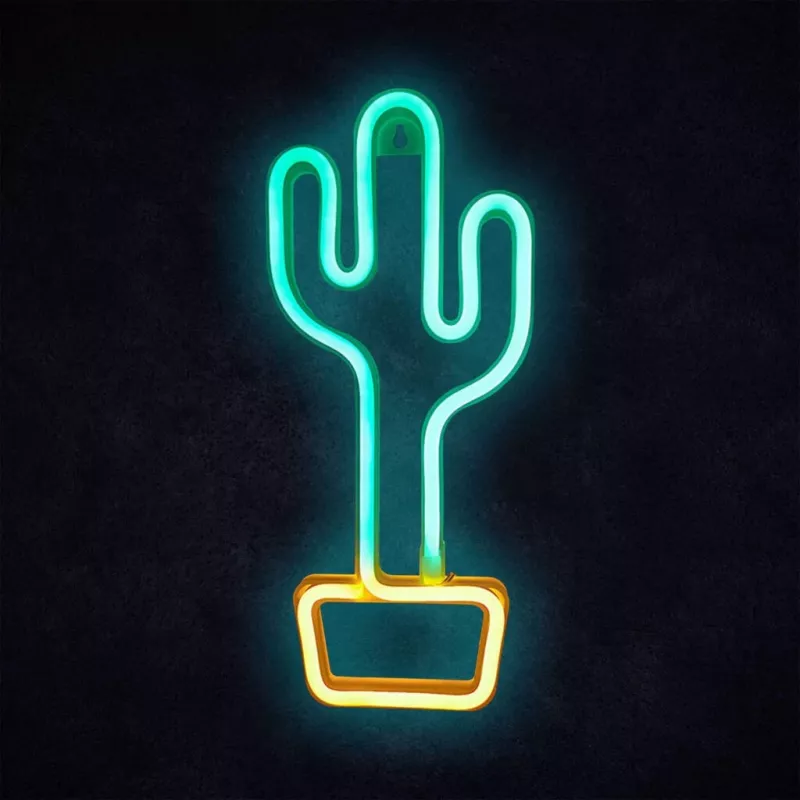 Neon Lights MANTA SNL07GN verde giallo stile cactus lampada neon LED decorativa