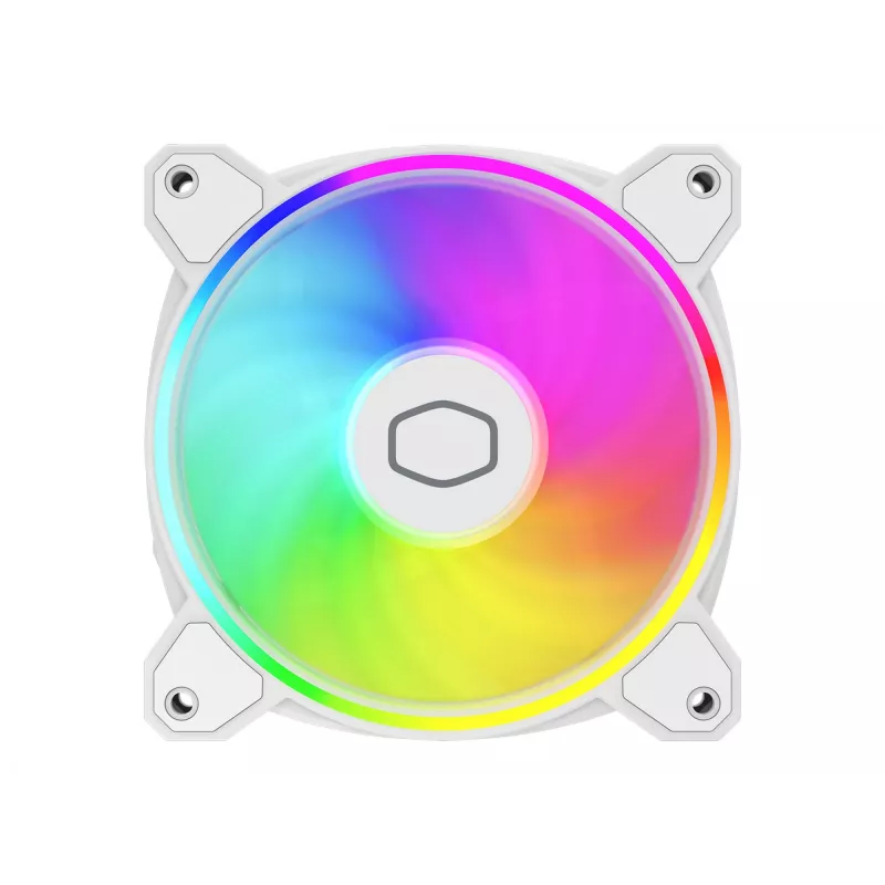 Cooler Master MasterFan MF120 Halo2 White Edition MFL-B2DW-21NP2-R2 ventola per case ARGB da 120 mm, 27 dB, 51,88 CFM, bianca