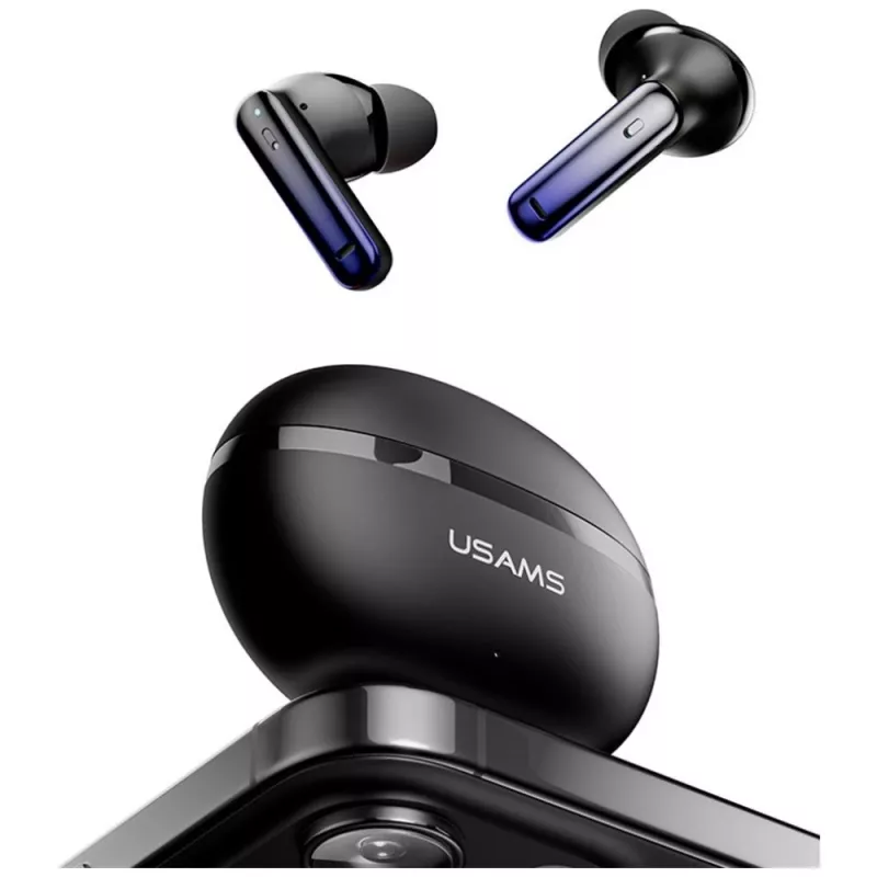 Cuffie Bluetooth Usams TWS E02 ANC+ENC nere
