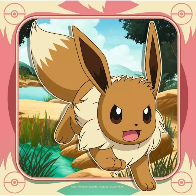 Puzzle Ravensburger Pikachu, Glurak e Evoli — 147 pezzi, dai 5 anni, 210 × ? mm