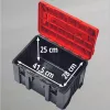Einhell 4540021 E-Case M valigia di sistema, cassetta portautensili, polipropilene, portata 90 kg, nero/rosso