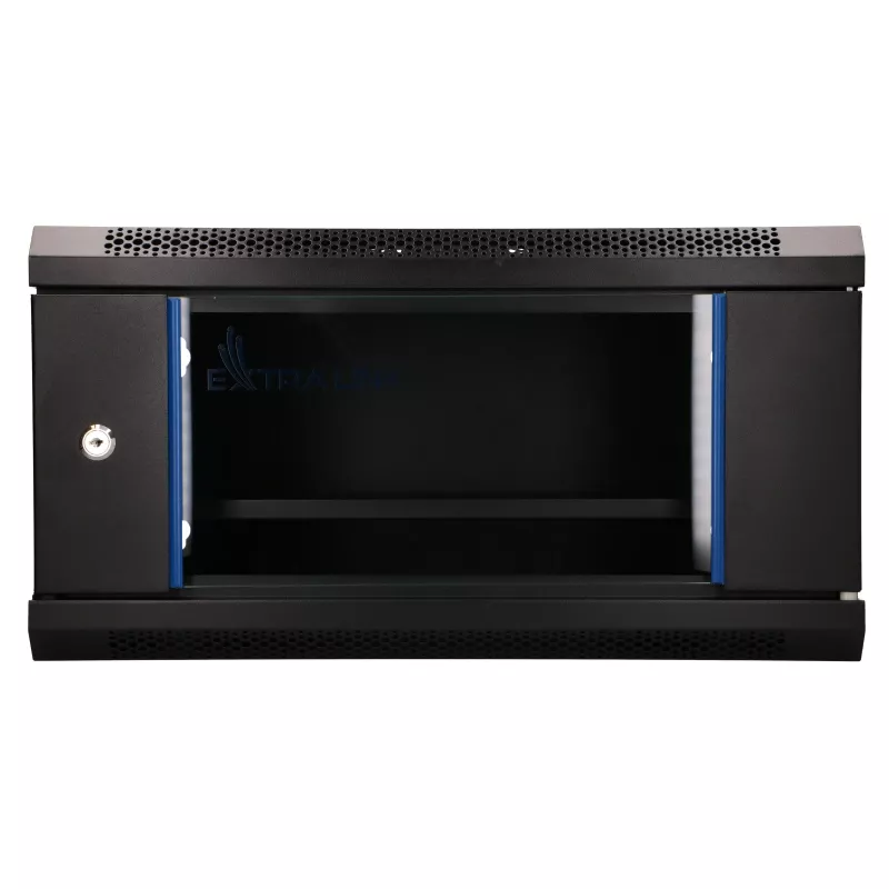 EXTRALINK LITE 4U 530X400 armadio rack a parete nero con ripiano