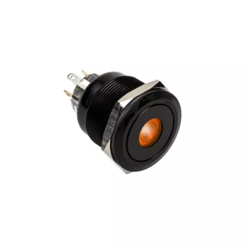 Pulsante a pressione DimasTech PD220 antivandalo 25 mm Blackline Dot RGB