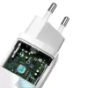 Caricabatterie Baseus CCGAN2L-B02 da interno AC ricarica rapida 20V 1xUSB 1xType-C bianco