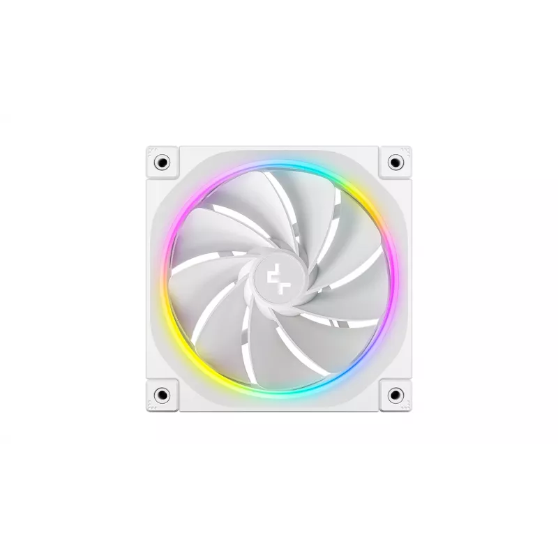 DeepCool FL12R WH 3-in-1 Reverse 120 mm ventole per case, 3 pezzi, 500-2150 giri/min, 93,45 m³/h, cuscinetto a dinamica dei fluidi, PWM a 4 pin, 33,9 dB, bianche