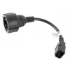 Cavo di alimentazione Lanberg CA-C14E-10CC-0018-BK nero 0,18 m connettore C14 (CA-C14E-10CC-0018-BK)