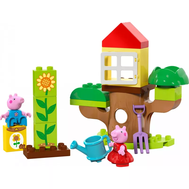 Lego 10431 Duplo Peppa Pig set gioco giardino e casa sull'albero