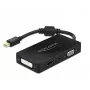 DeLOCK Mini DisplayPort 1.2 a VGA HDMI DVI audio 4K passivo nero
