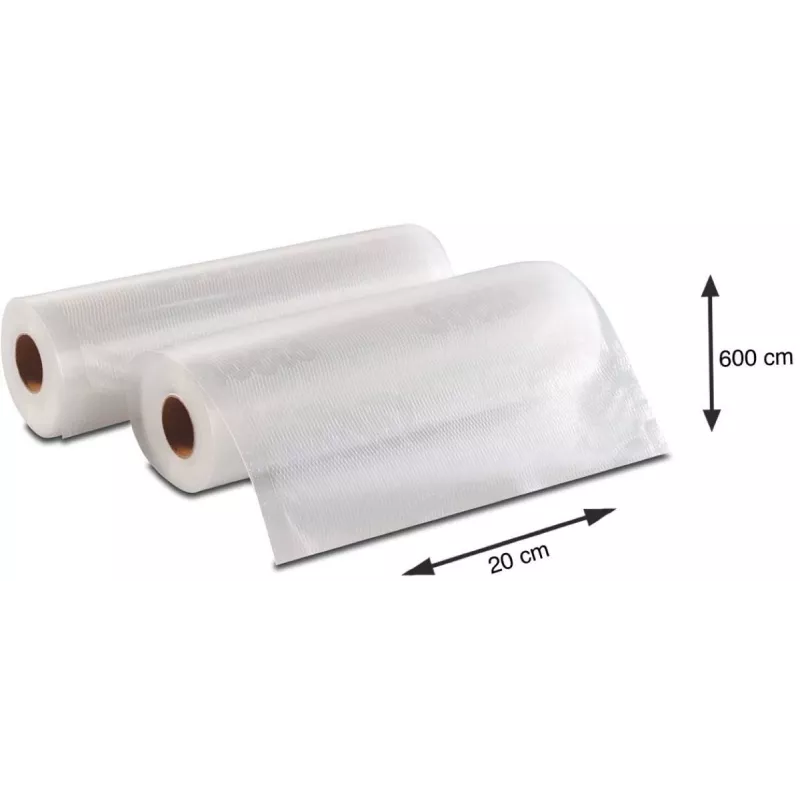 Solis Vac Rolls rotoli per sigillatrice sottovuoto 20 x 600 cm, 2 rotoli