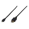 Digitus ASSMANN - Cavo HDMI con Ethernet - 19 pin micro HDMI Type D maschio a HDMI maschio - 1 m - tripla schermatura - nero (AK-330115-010-S)