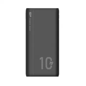 Powerbank Silicon Power QP15 10000 mAh, LiPo, 2x USB-A + 2x USB-C, ingresso Micro-USB, nero