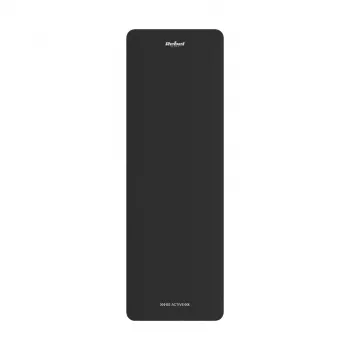 Tappetino ginnico per yoga, pilates, fitness, 183x61 cm, spessore 6 mm, materiale TPE, nero, REBEL ACTIVE