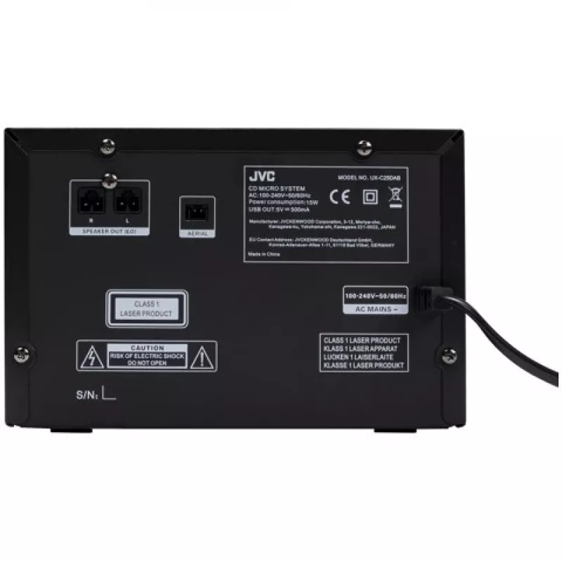 JVC UX-C25DAB sistema audio domestico microsistema audio 14 W nero