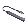 Hub USB 3.0 4 porte SAVIO AK-71 con host USB-C, 5000 Mbit/s, garanzia 2 anni