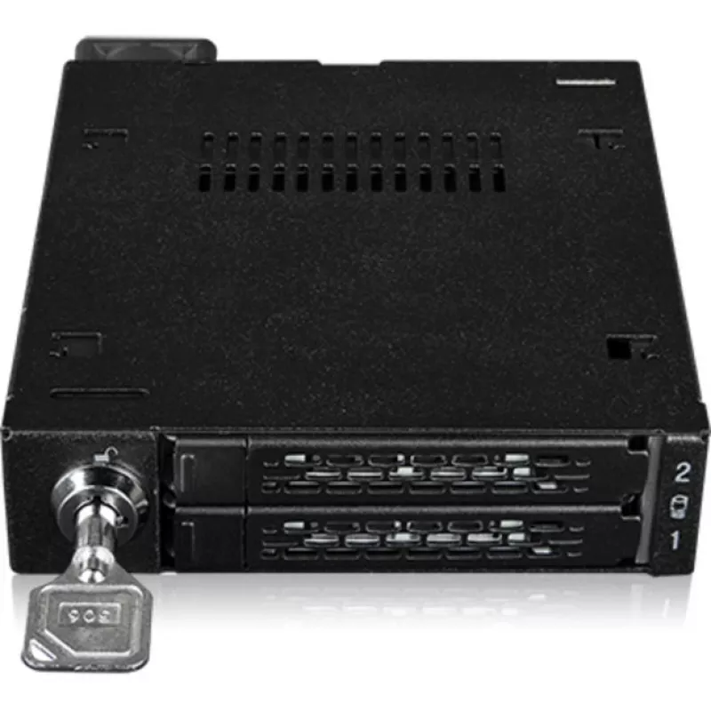 Adattatore per vano unità icy dock MB092VK-B per 2 SSD U.2 / U.3 NVMe da 6,3 cm su vano da 3,5 pollici (nero)