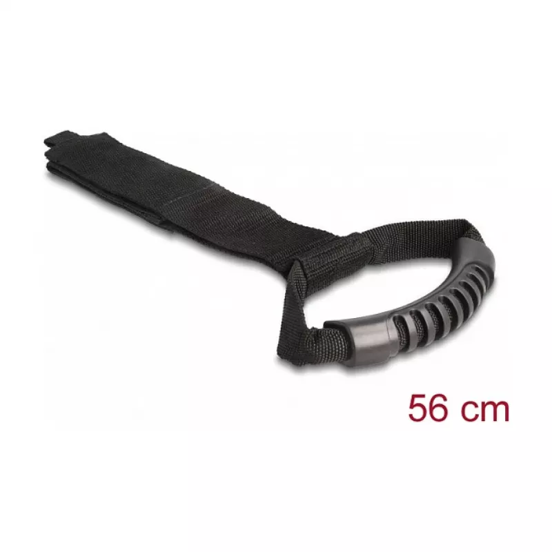 Cinghia di trasporto con velcro DeLOCK L 560 x L 50 mm nero 2 pz.