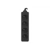 Prolunga di alimentazione Lanberg PS0-04E-0100-IEC-BK 1 m 4 prese AC per interni nero