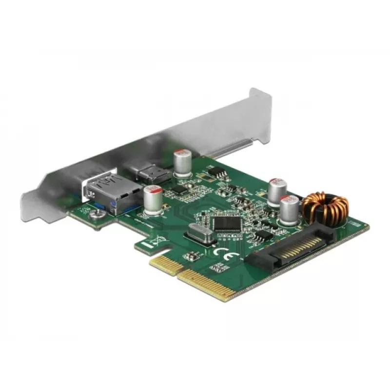 DeLOCK 90299 Scheda PCIe x4, 1x USB Type-C + 1x USB Type-A, USB 3.2 Gen 2 (10 Gbps)