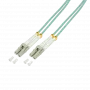 Logilink - Cavo patch - LC Multi-Mode (M) a LC Multi-Mode (M) - 30 m - Fibra ottica - 50/125 µm - OM3 - senza alogeni - acquamarina (FP3LC30)