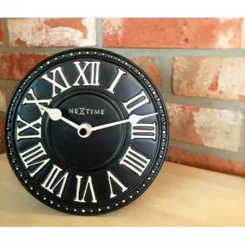NeXtime orologio 5187zw London Table, Ø16 cm, da parete, nero/bianco