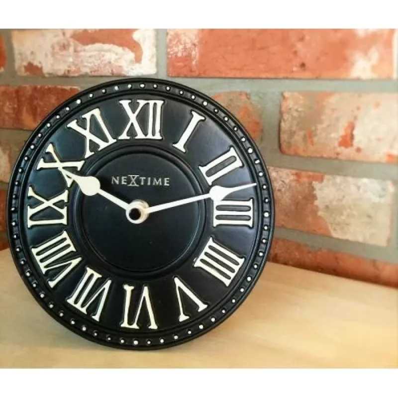 NeXtime orologio 5187zw London Table, Ø16 cm, da parete, nero/bianco