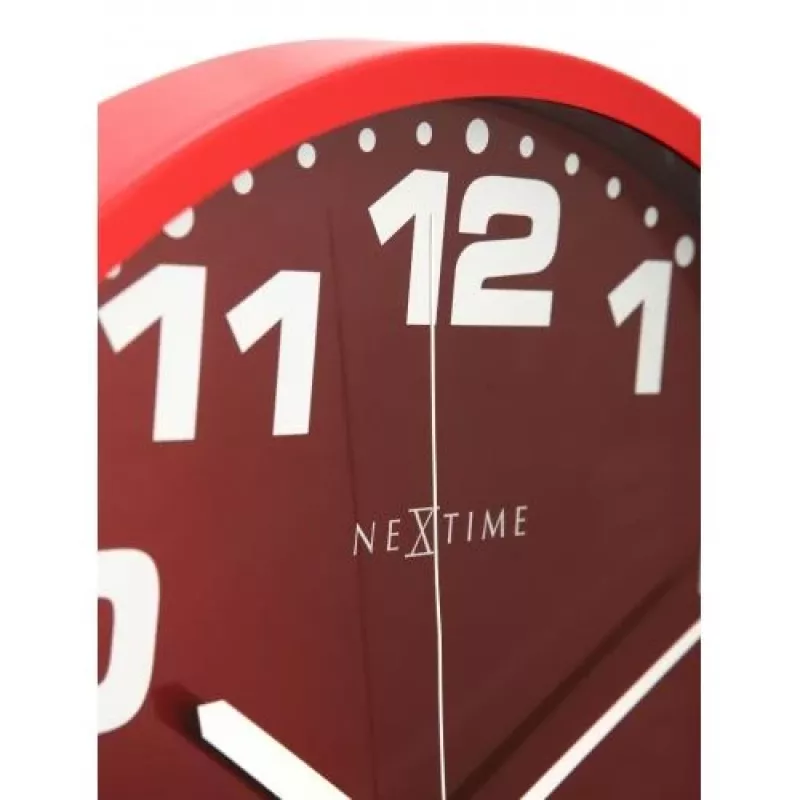NeXtime orologio 3053ro Dash Red, Ø35 cm, da parete, rosso/argento