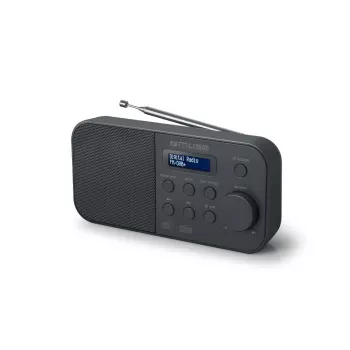 Radio portatile muse M-109 DB — DAB+ / FM (87,5–108 MHz), sintonizzatore PLL, LCD, batteria/rete, nero