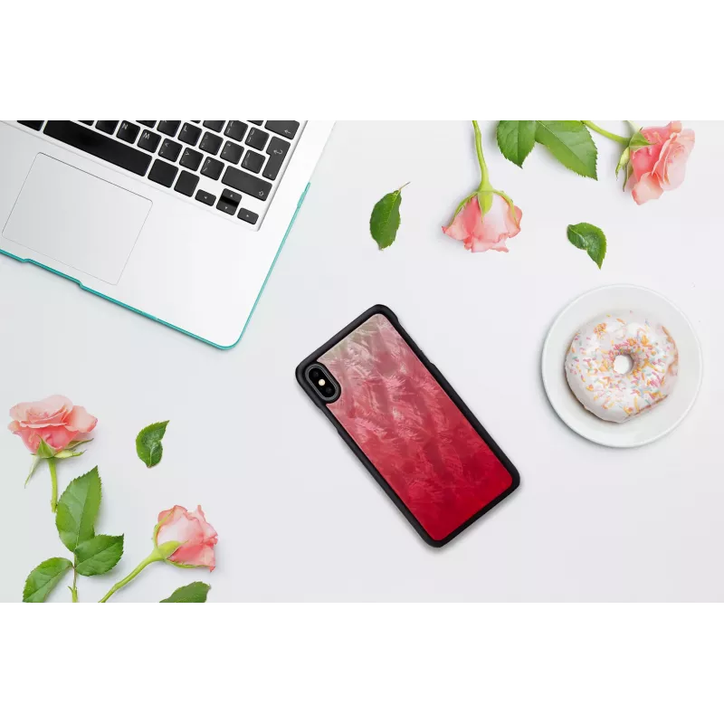 Custodia per smartphone iKins per iPhone XS Max – pink lake con dettagli neri