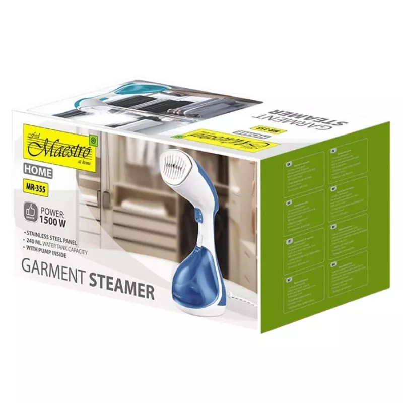 Maestro MR-355-BLUE vaporizzatore per indumenti, 1500 W, blu