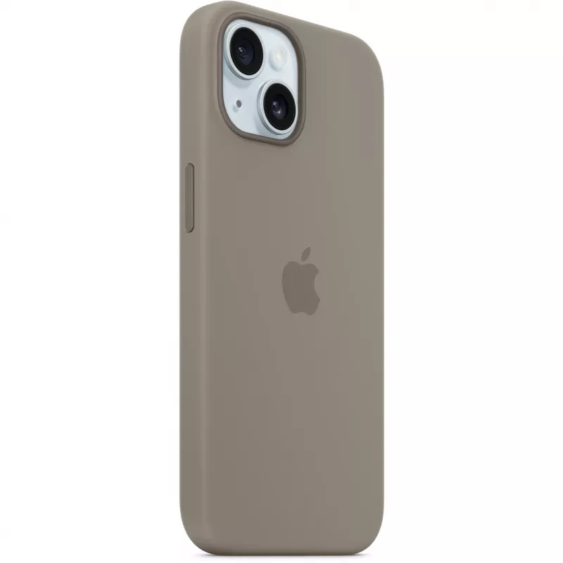 Custodia in silicone compatibile MagSafe per iPhone 15 – Clay