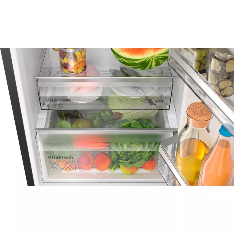 Frigorifero combinato Bosch Serie 4 KGN39VXBT a libera installazione 363 L nero