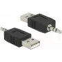 Adattatore per cavo DeLOCK 66069 USB A a 3,5 mm nero