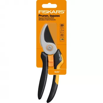 Fiskars Solid M P321 cesoie da giardino bypass nero, arancione
