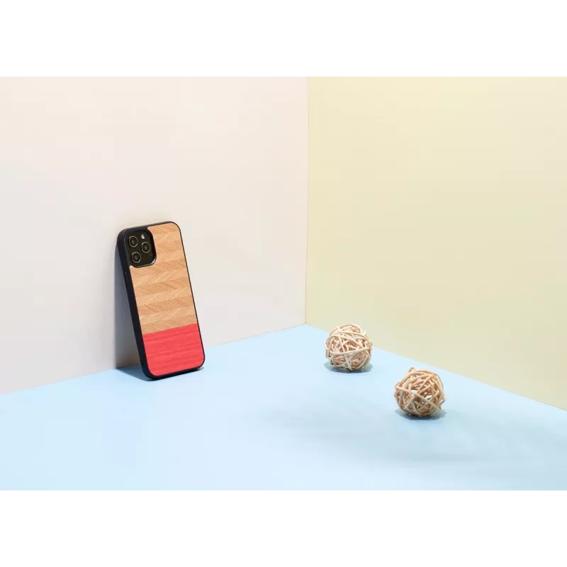 Custodia protettiva man and wood per iPhone 12 Pro Max — Herringbone Azalea nero