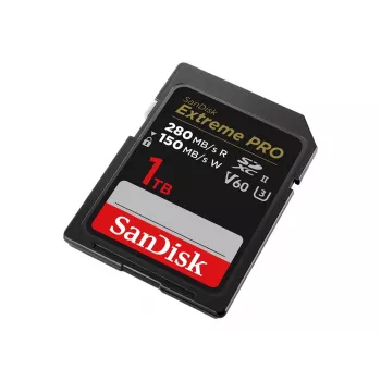 SanDisk Extreme Pro - scheda di memoria flash - 1TB - Video Class V60 / UHS-II U3 / Class10 - SDXC UHS-II (SDSDXEP-1T00-GN4IN)