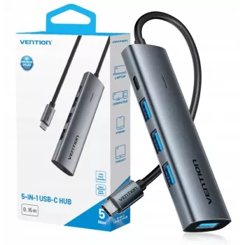 Hub 5 in 1 USB-C 3.0 Vention 0,15 m