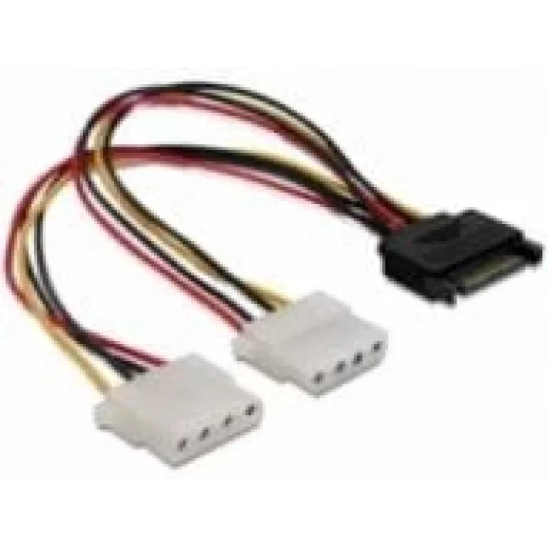 SATA 15 pin su 2x connettore femmina 4 pin Molex 20 cm DeLOCK 65159