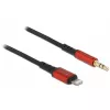 Delock - cavo Lightning a jack cuffie - Lightning maschio a mini-phone stereo 3,5 mm maschio - 50cm - nero, rosso (86586)