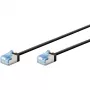 Goobay cavo patch CAT 6A ultra flessibile sottile U/FTP nero – connettore extra corto (74317)
