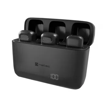 NATEC Hopper Black microfono lavalier/da bavero