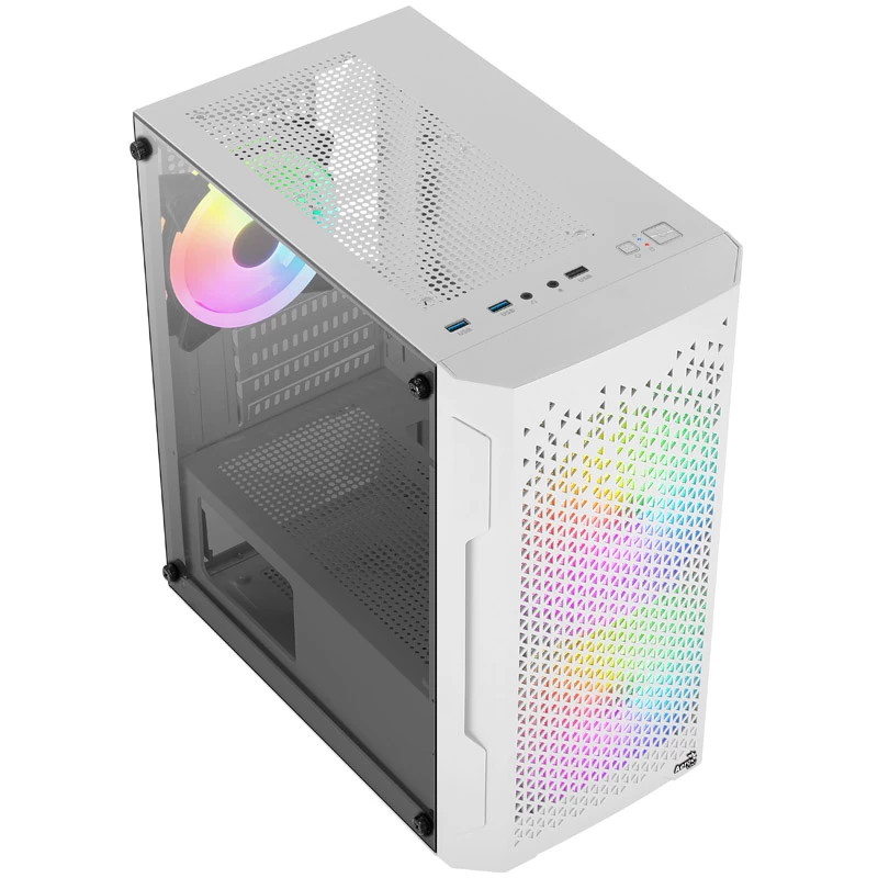 Case ATX AEROCOOL TRINITY MINI FRGB MICRO MINI TOWER CON PANNELLO IN VETRO (BIANCO)