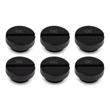 Alphacool Eiszapfen viti di chiusura G1/4 (tappi), nere, confezione da 6