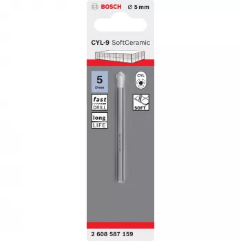 Punta per trapano Bosch CYL-9, diametro 5 mm, lunghezza 70 mm, singola