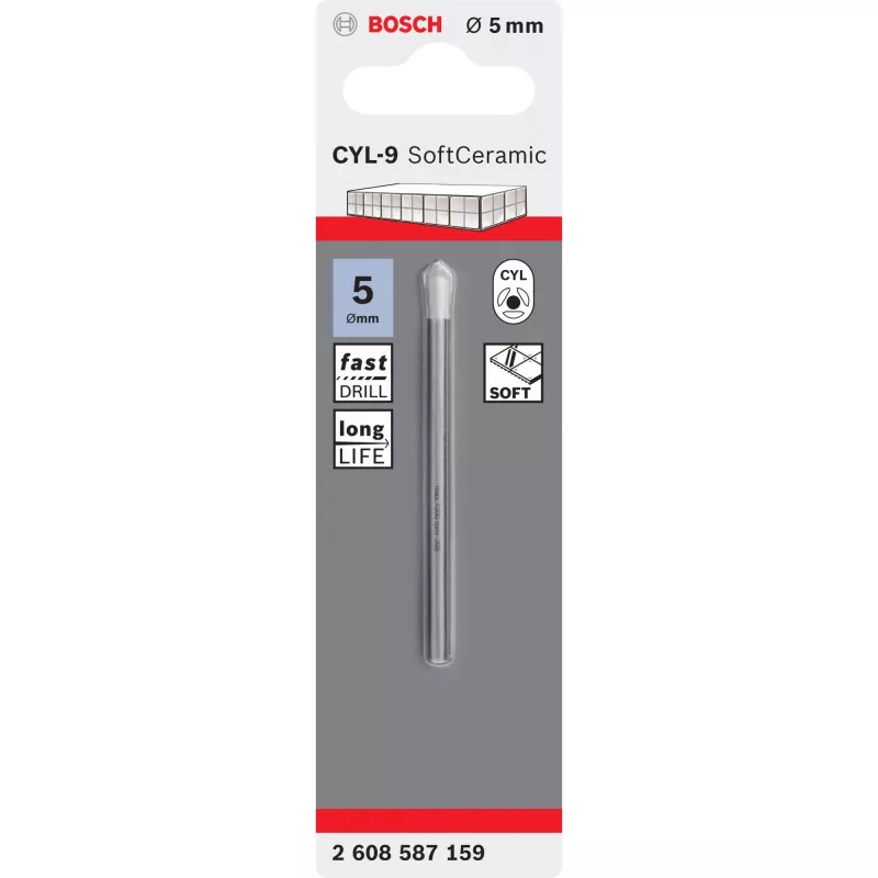 Punta per trapano Bosch CYL-9, diametro 5 mm, lunghezza 70 mm, singola