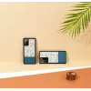 Custodia per cellulare Man and Wood Galaxy Note 20 — fiore blu su nero