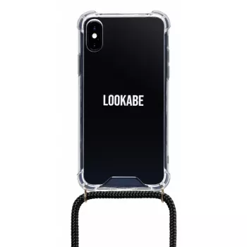 Lookabe custodia per telefono con collana per iPhone X/XS, oro/nero