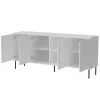 Comò 4D ABI 200x45x88 bianco opaco